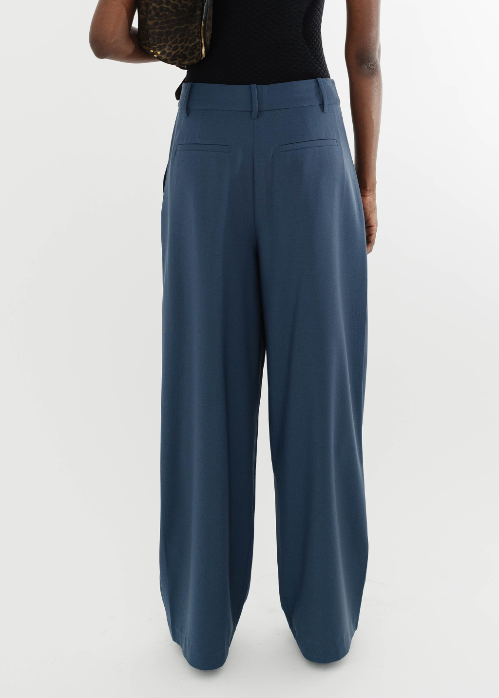 Tibi Tropical Wool Stella Pant in Blue Fog | Shop Tula