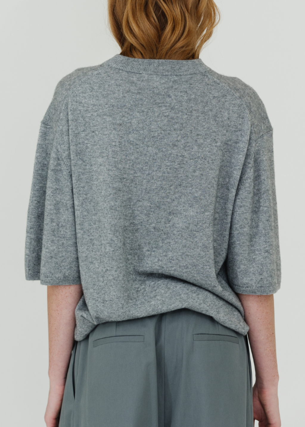 Tibi Washable Cashmere Oversized Easy T in Grey | Shop Tula