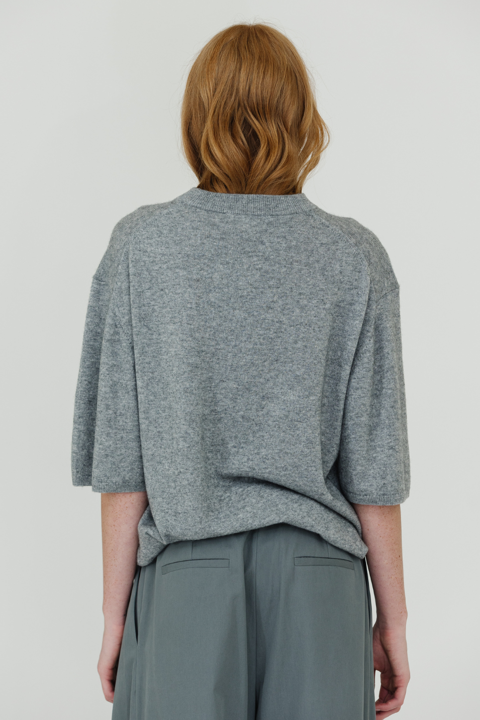 Tibi Washable Cashmere Oversized Easy T in Heather Grey | Shop Tula