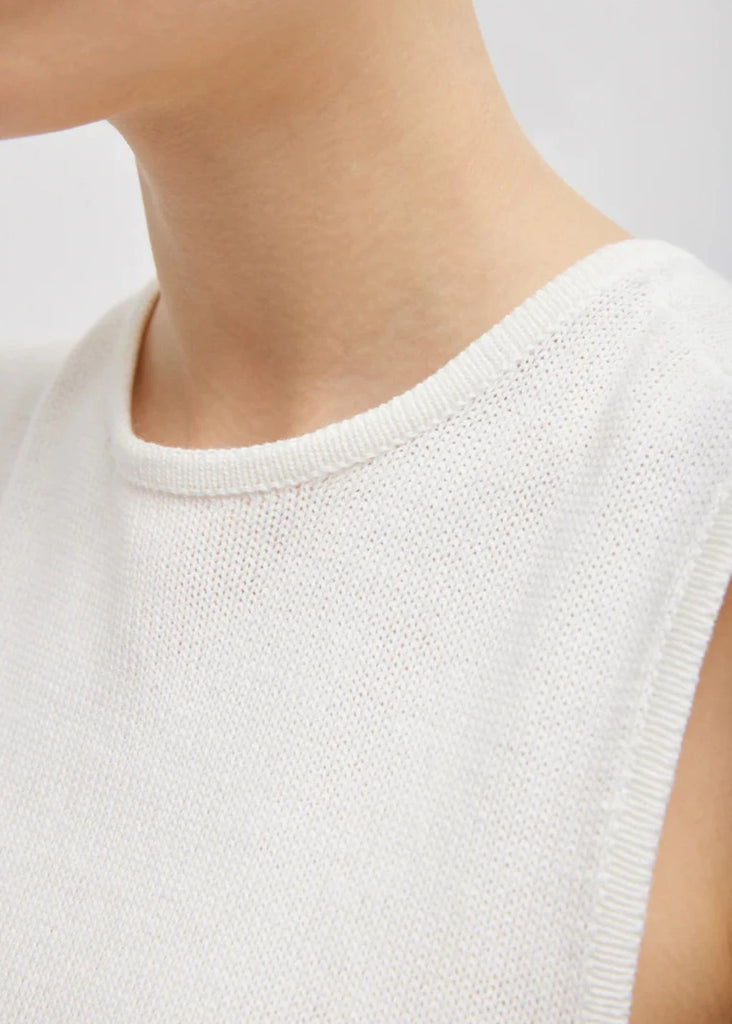 PRESALE Tibi Cotton Criss Cross Sleeveless Sweater | Tula's Online Boutique