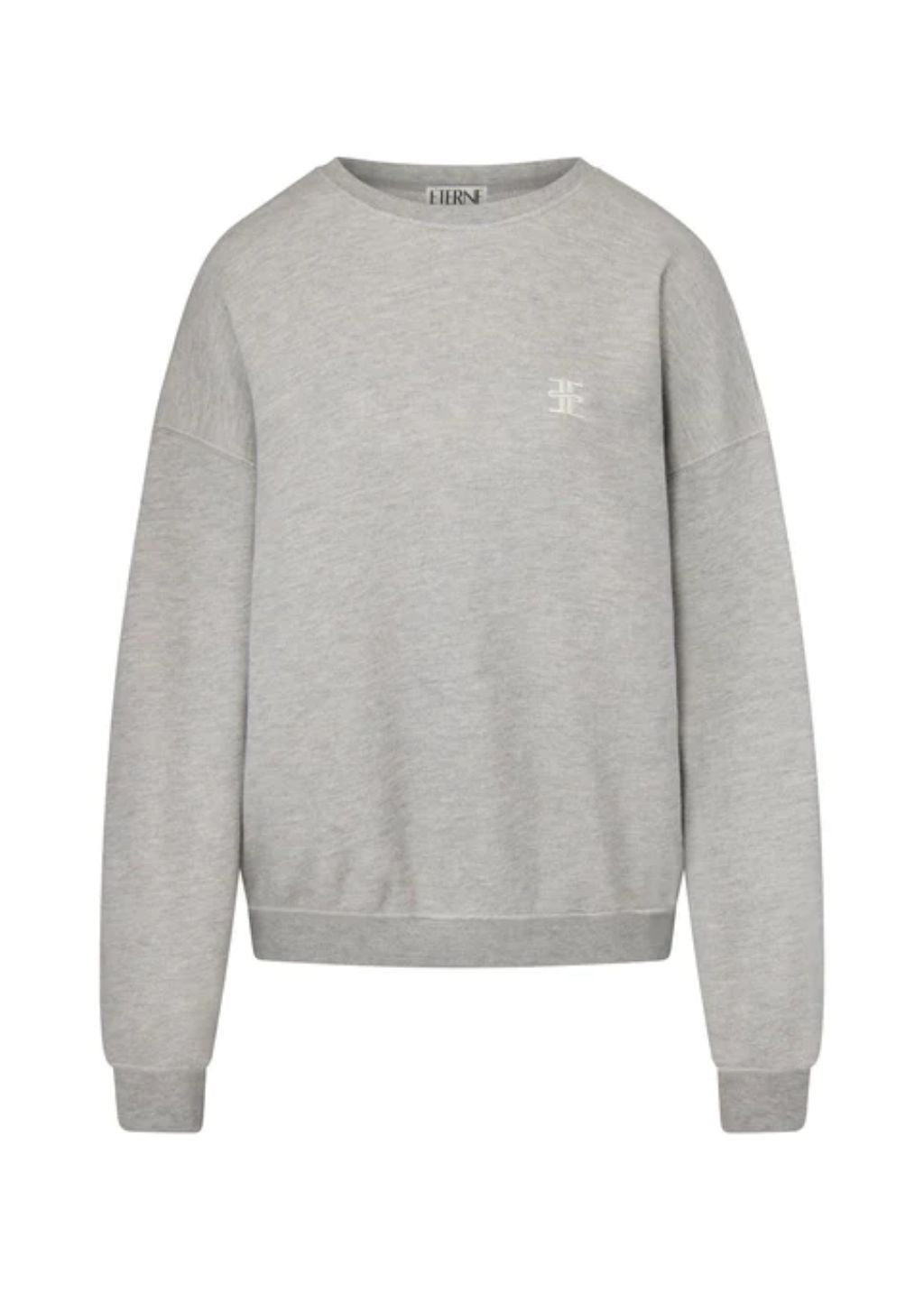 Éterne Oversized Crewneck Sweatshirt in Heather Grey