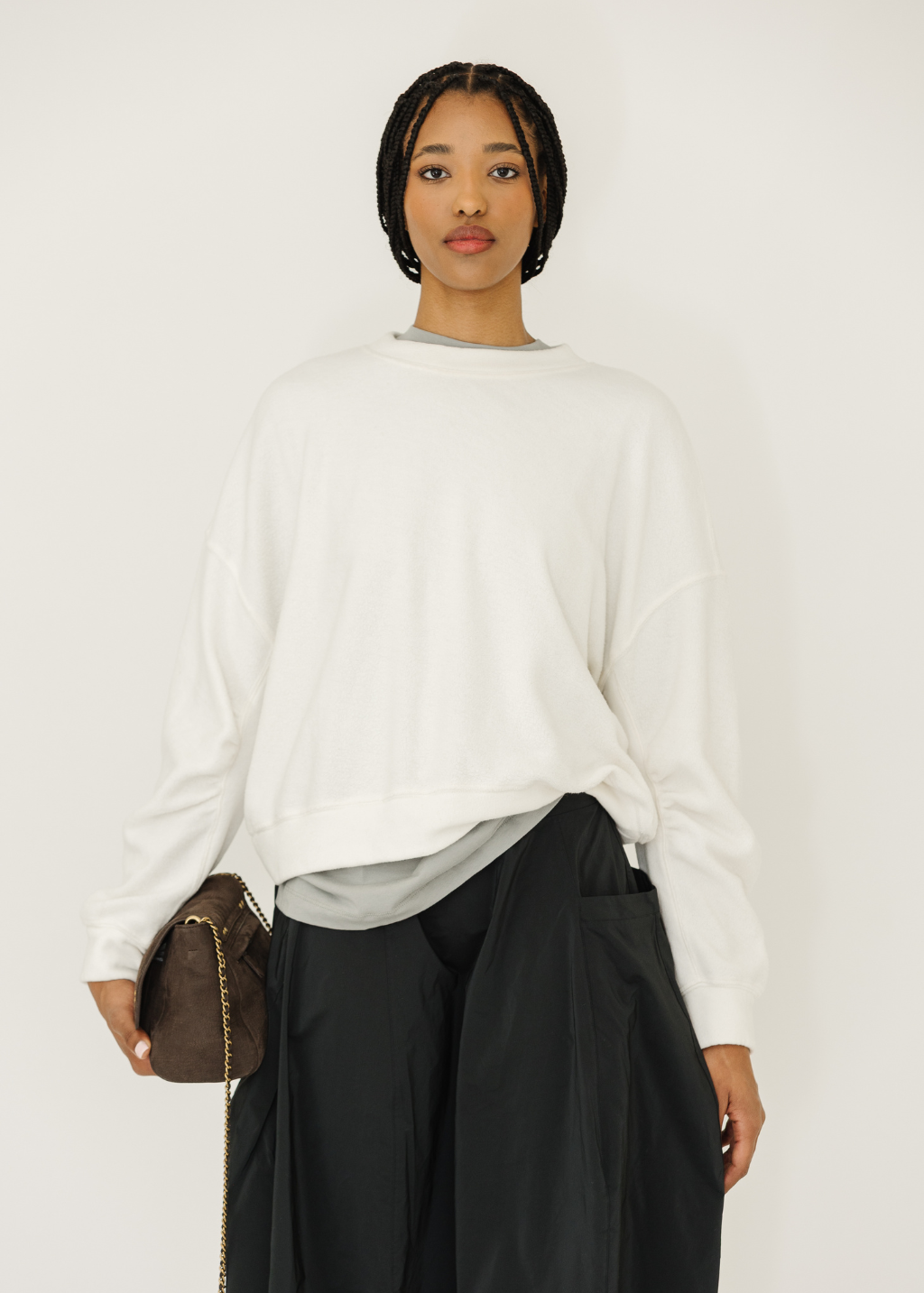 Velvet Yoko Lounge Top in White | Shop Tula