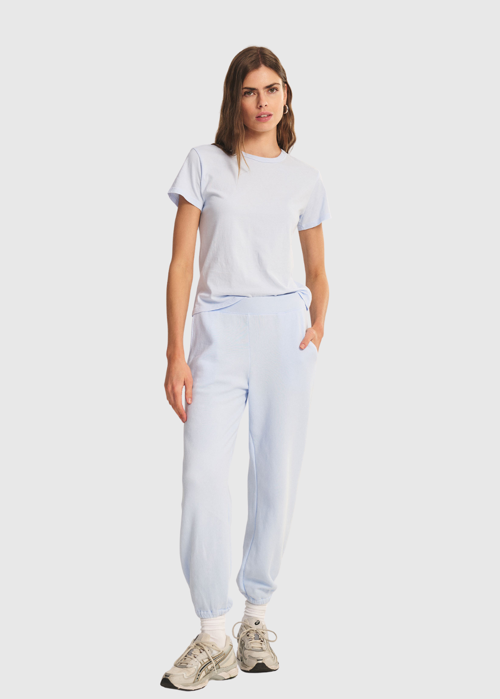 Velvet Zara Lounge Pants in Ice | Shop Tula