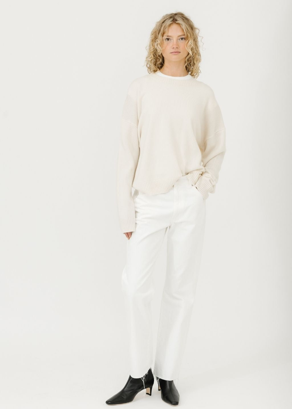 Xírena Lela Cashmere Sweater in Paper | Shop Tula