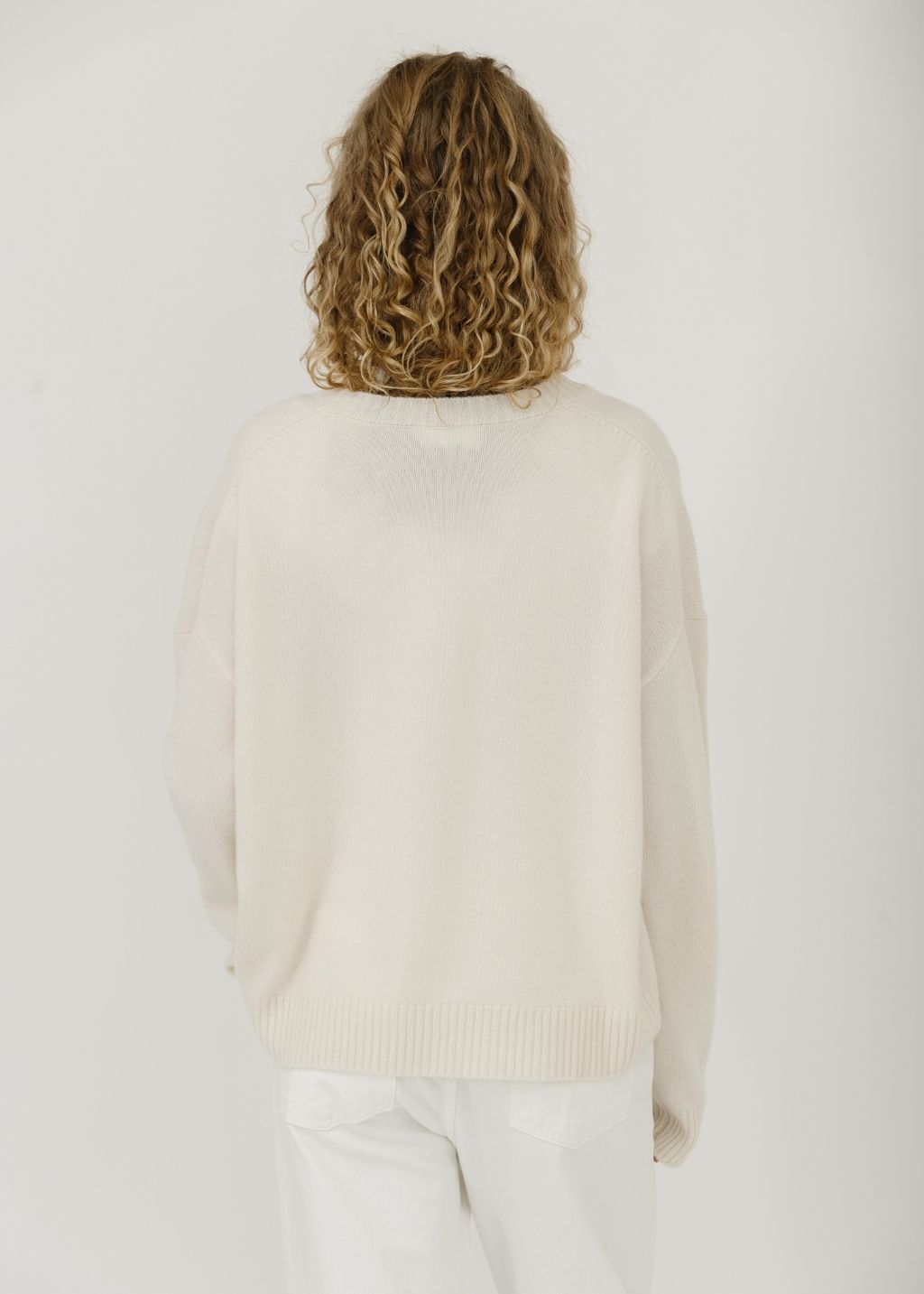 Xírena Lela Cashmere Sweater in White | Shop Tula