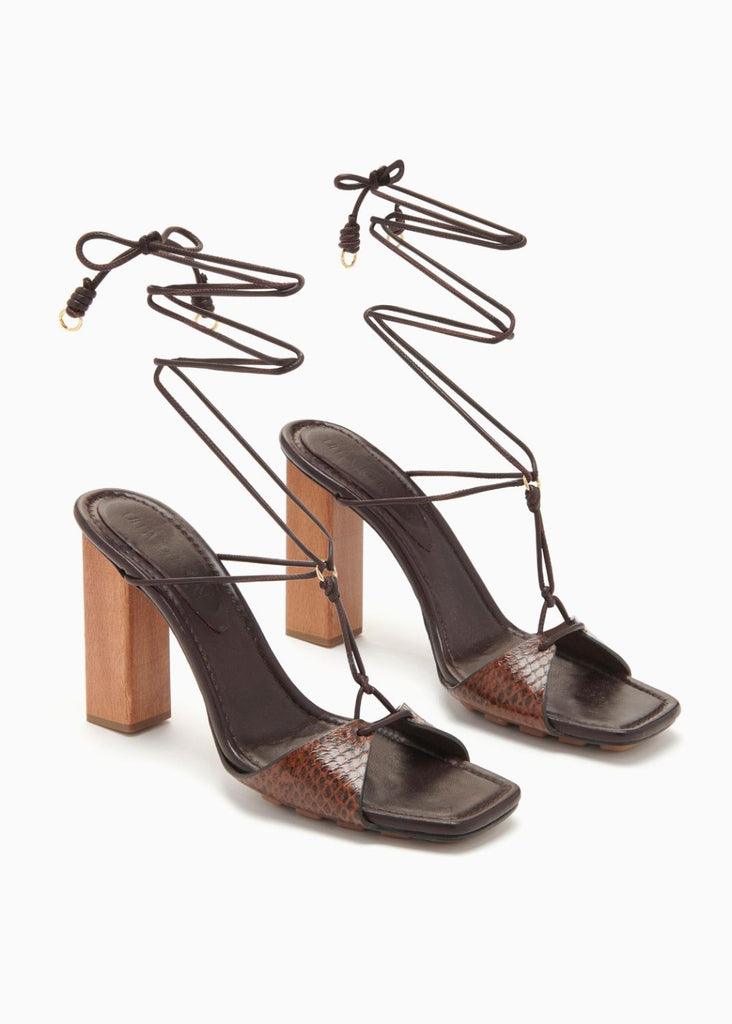 Ulla Johnson Nicolette Lace-Up High Heel | Tula's Online Boutique