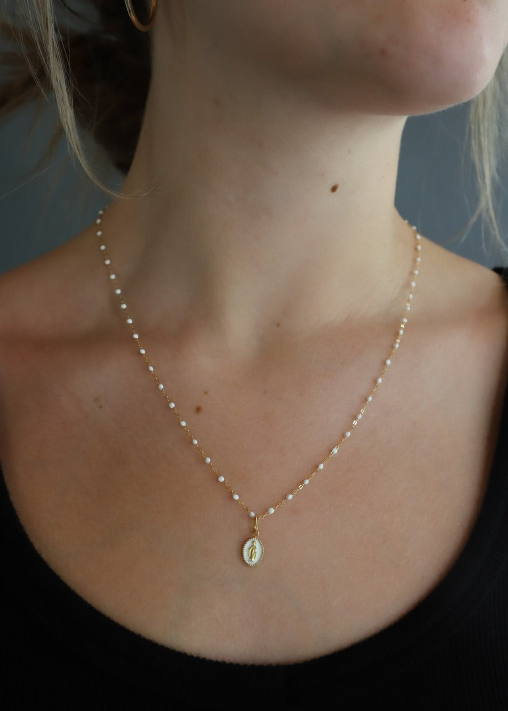 Gigi Clozeau Resin Madone Pendant White | Shop Tula