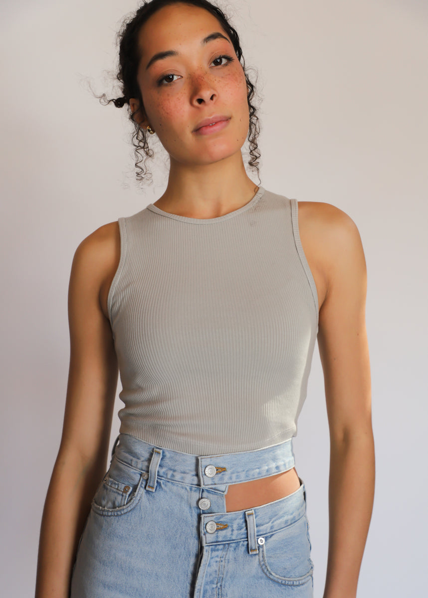 AGOLDE Nova Tank in Rice Paper | Tula's Online Boutique