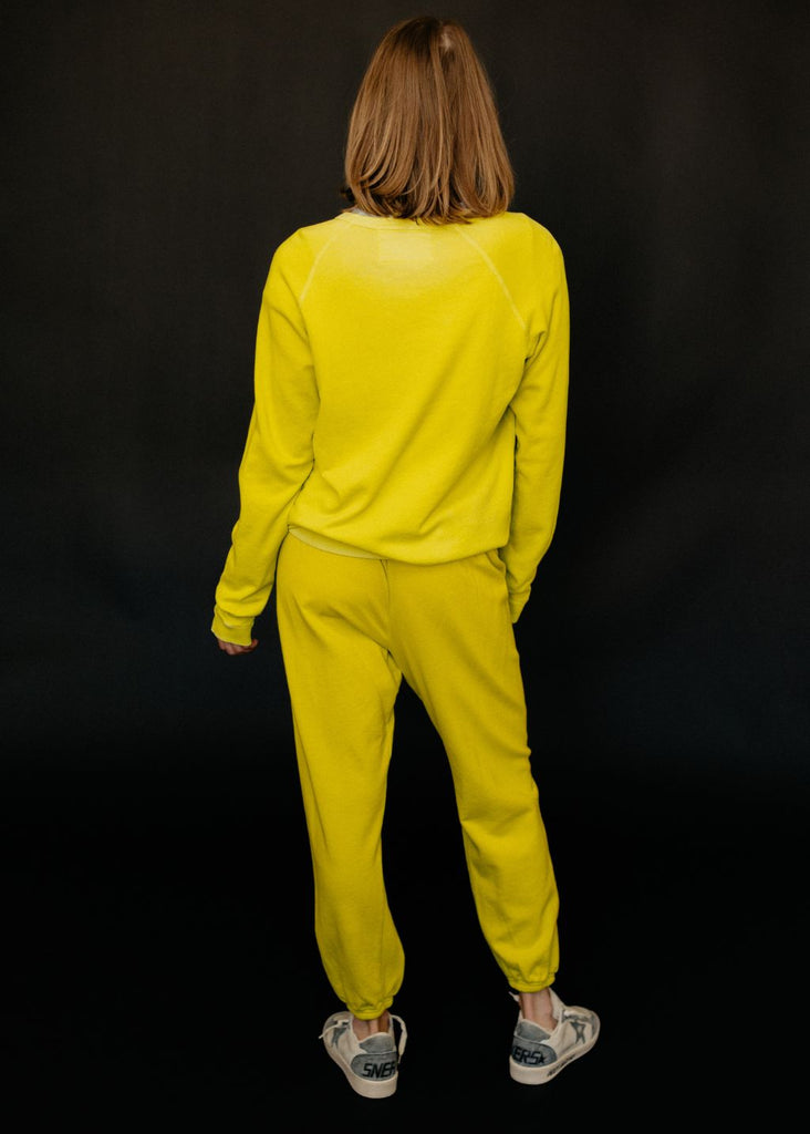 FREECITY Lucky Rabbits Sweatshirt in Yellow back | Tula's Online Boutique