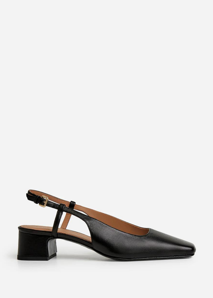 Flattered Elin Sling Back in Black Side 2 | Tula's Online Boutique