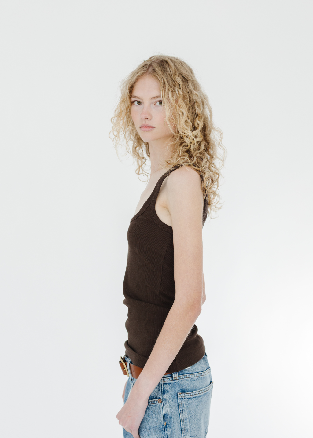 Alex Mill 365 Ribbed Tank in Roasted Bean | Shop Tula