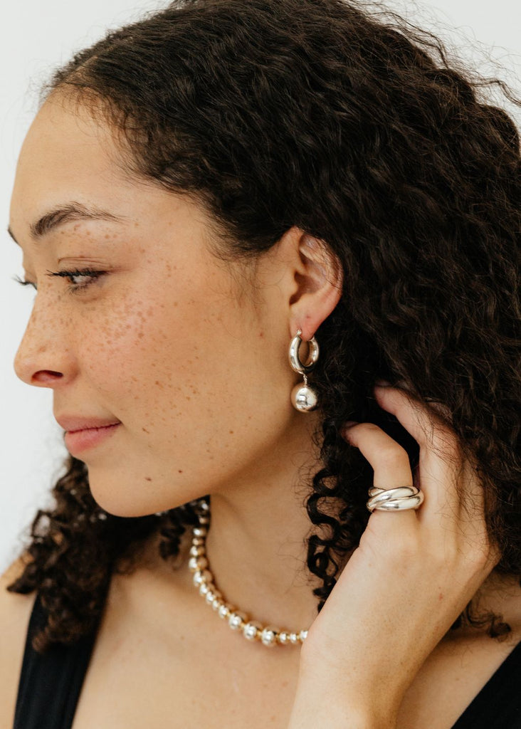 LIÉ Studio Marie Earrings in Silver Details| Tula's Online Boutique