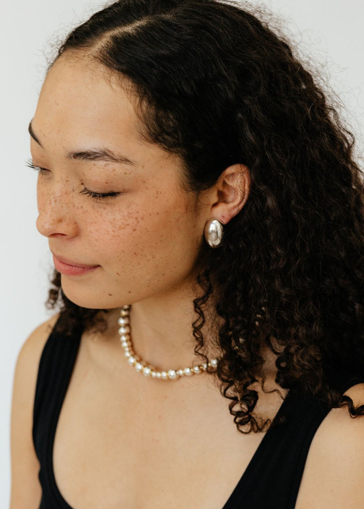 LIÉ Studio Camille Earrings in Silver Details | Tula's Online Boutique