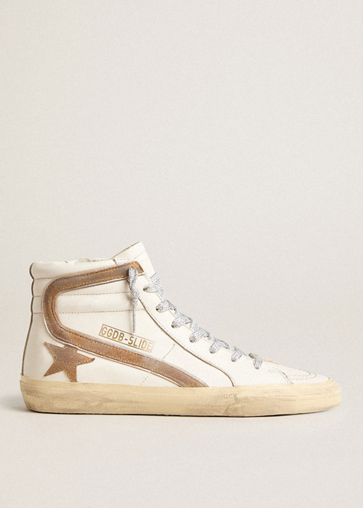 Golden Goose Deluxe Brand Slide Sneakers in White Side | Tula's Online Boutique 
