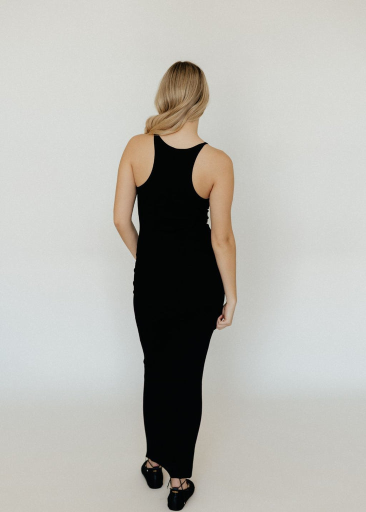 Éterne Maxi Tank Dress in Black Back | Tula's Online Boutique