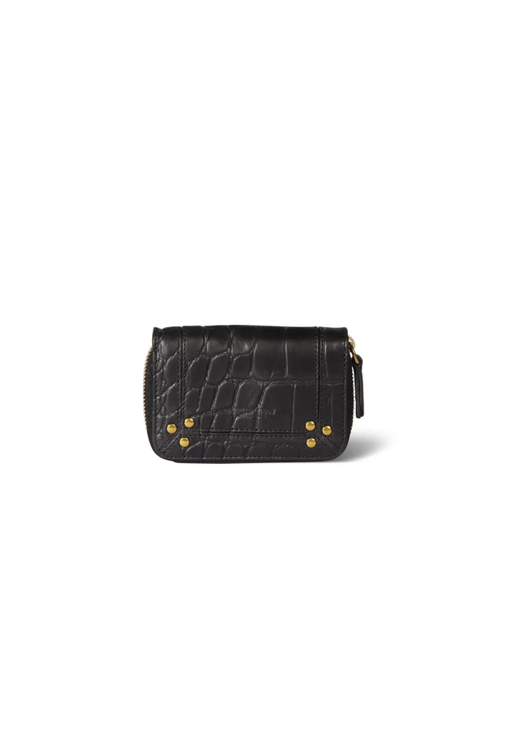 Jerome Dreyfuss Henri Bag in Croco Noir Front | Tula's Online Boutique