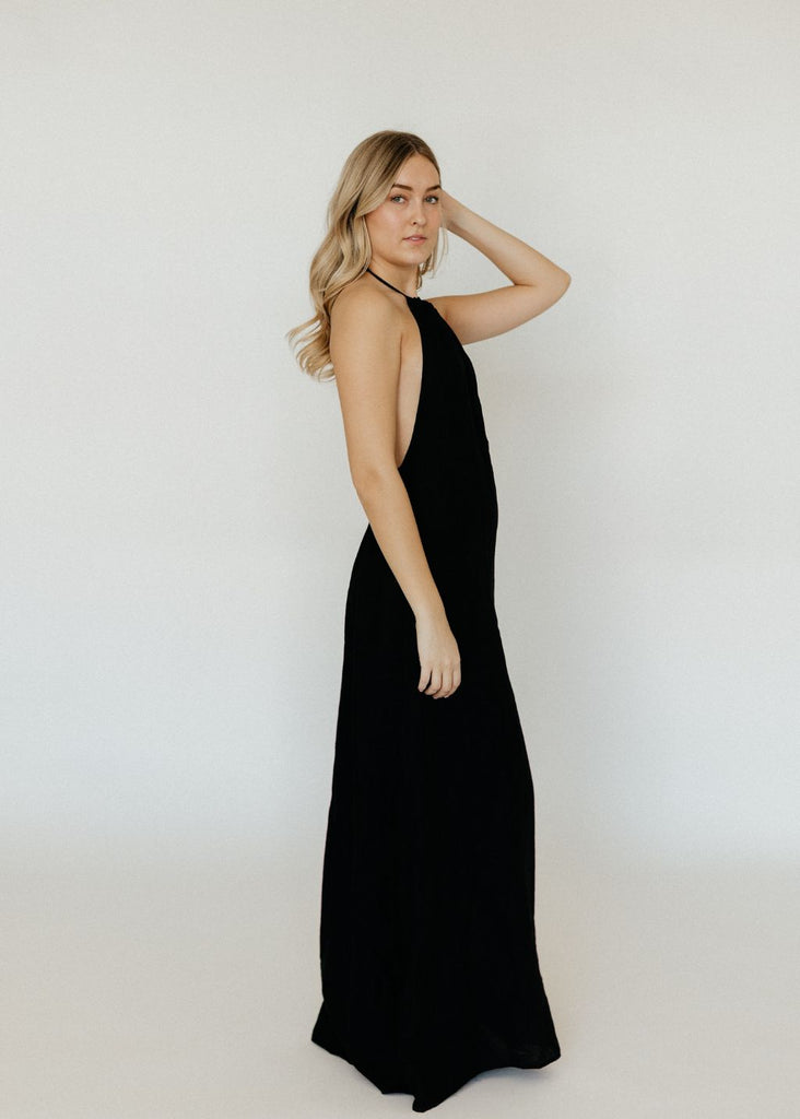 Nili Lotan Lelia Halterneck Dress Side 1 | Tula's Online Boutique