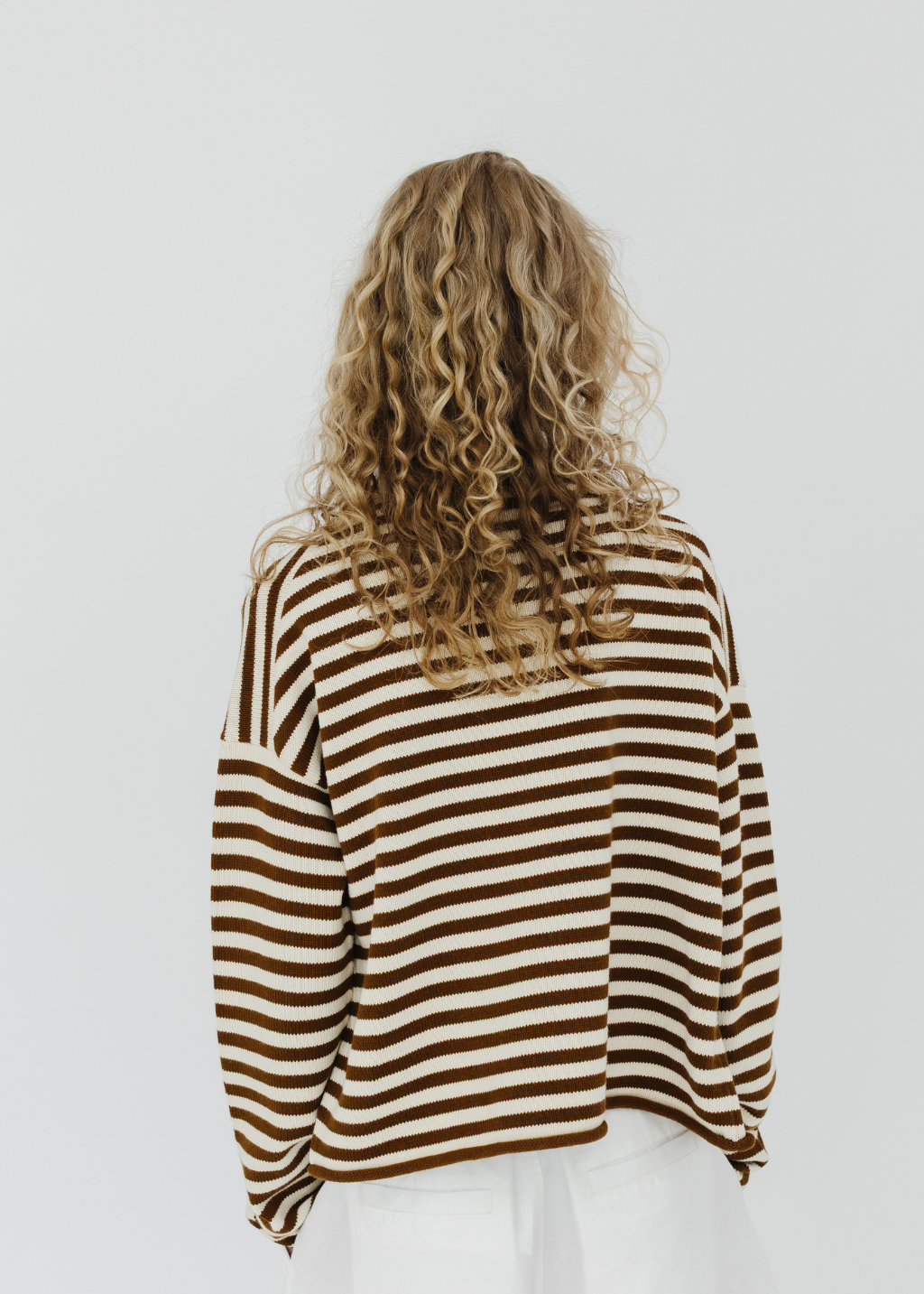Alex Mill Taylor Striped Cardigan in Ivory/Brown | Shop Tula