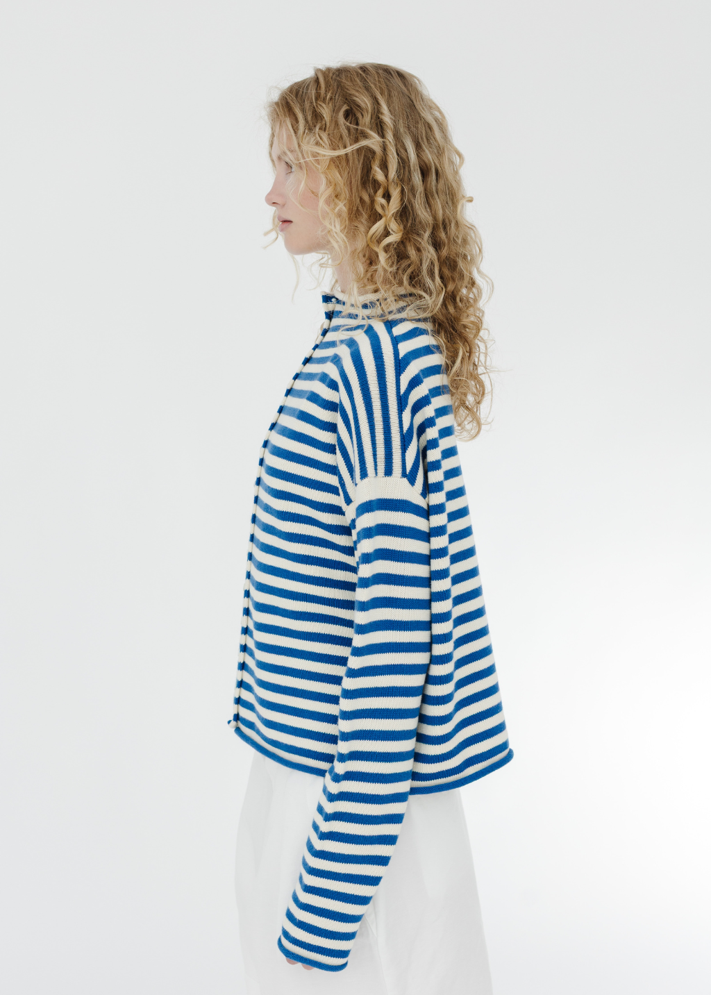 Alex Mill Taylor Striped Cardigan in Ivory/Blue | Shop Tula