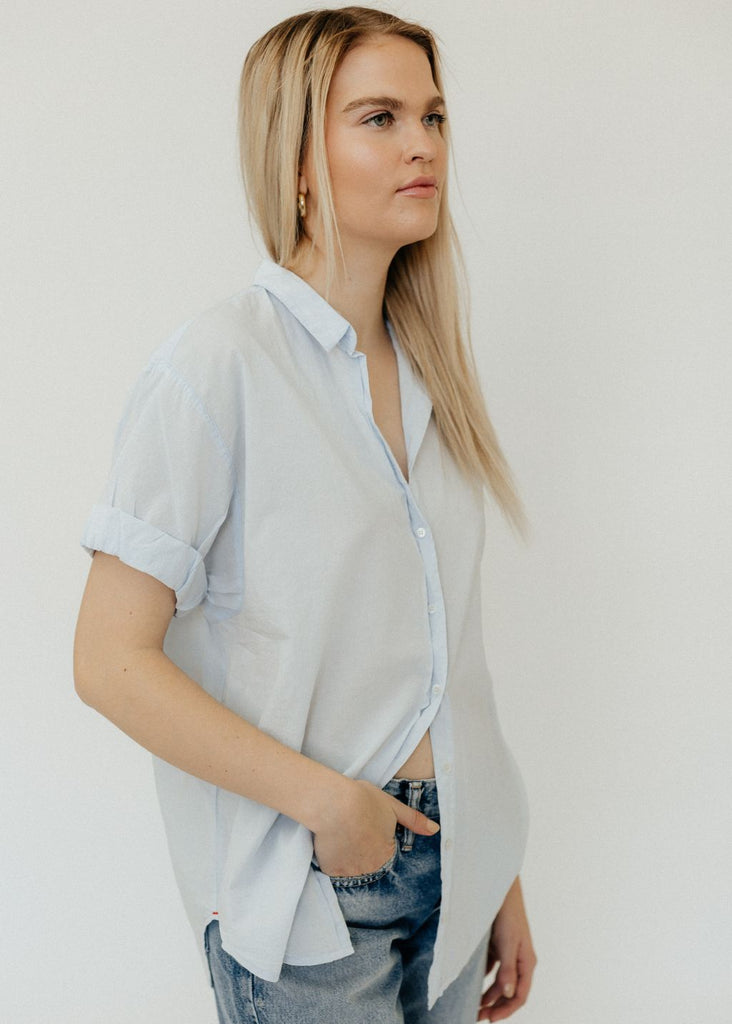 Xírena Channing Shirt in Skylight side | Tula's Online Boutique