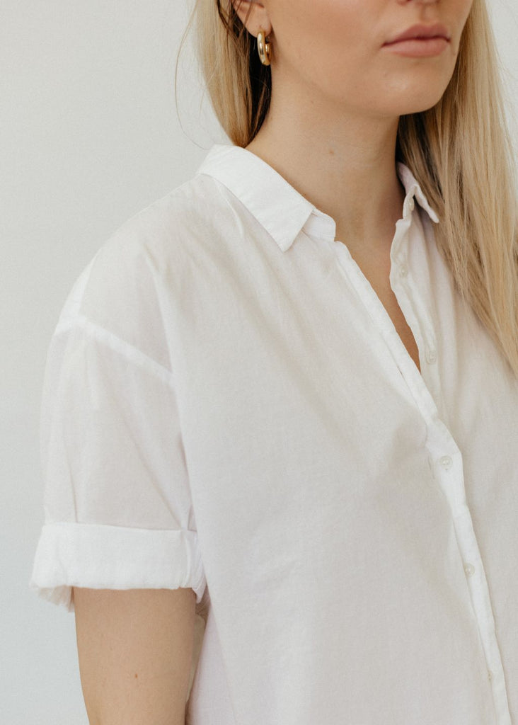 Xírena Channing Shirt in White Details | Tula's Online Boutique