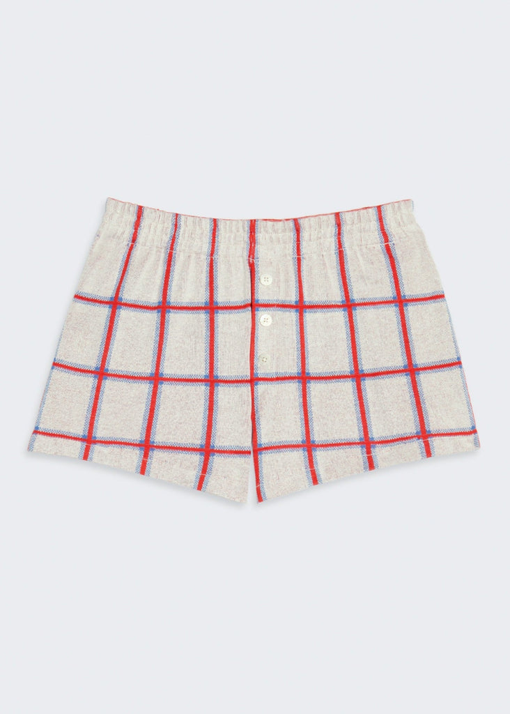 Guest In Residence Picnic Plaid Short in Cream Combo | Tula's Online Boutique