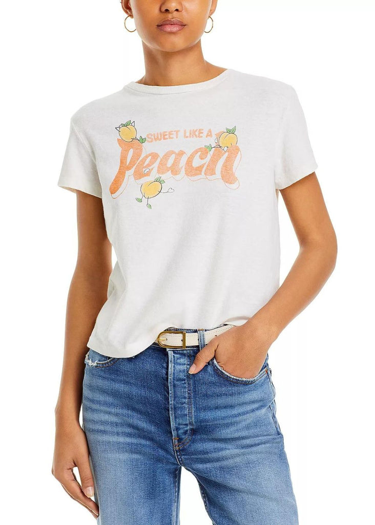 RE/DONE Classic Tee Peach | Tula's Online Boutique