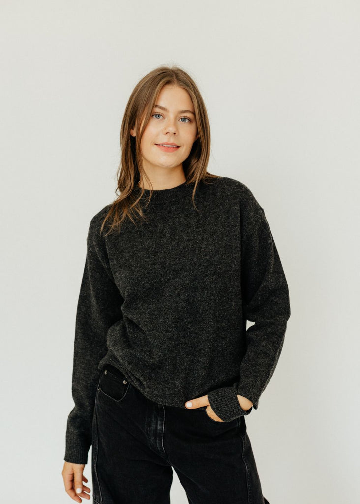 Tibi Soft Lambswool Crewneck Easy Pullover | Tula's Online Boutique
