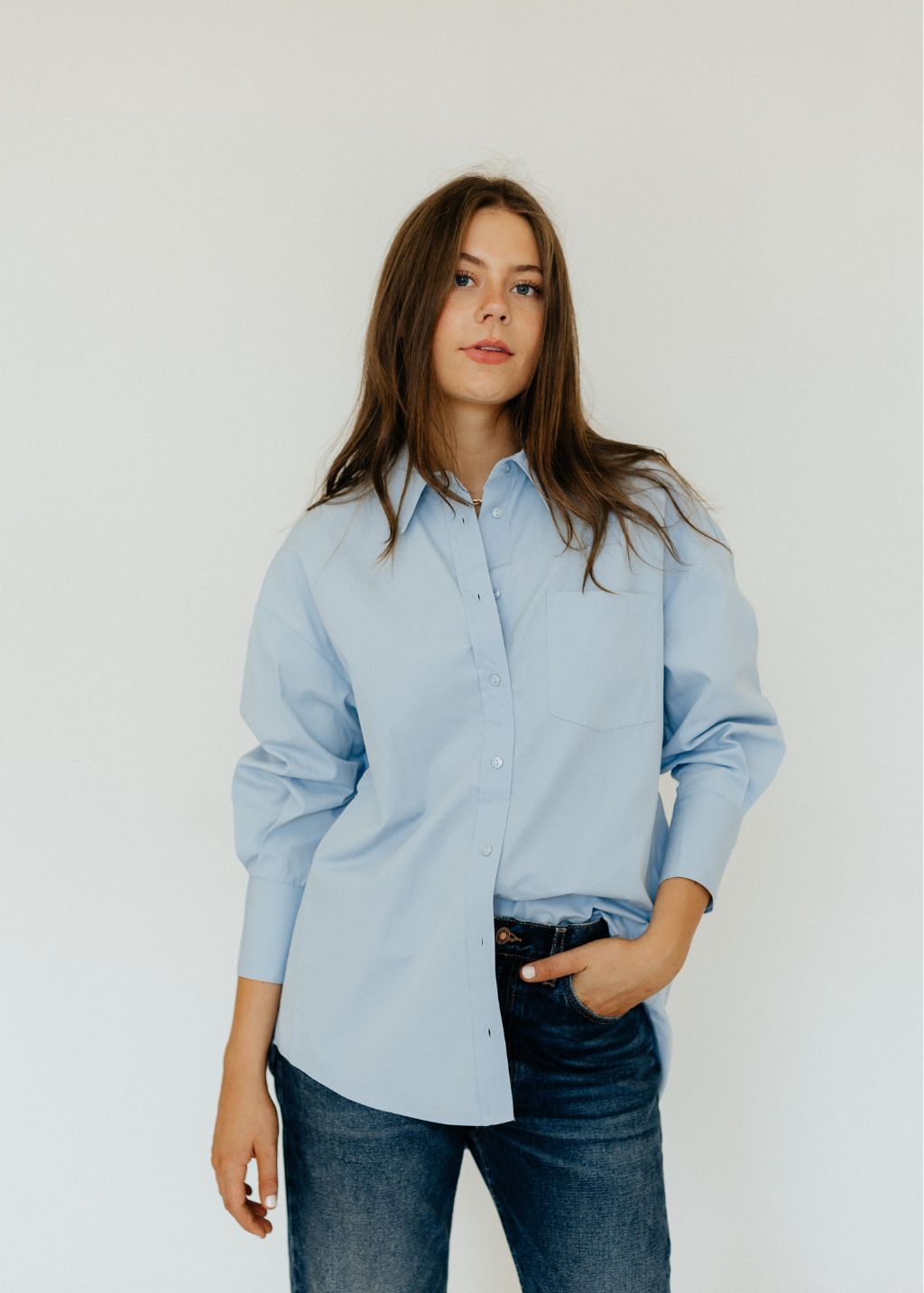 Anine Bing Mika Shirt in Blue  Tula Designer Boutique – Tula Boutique