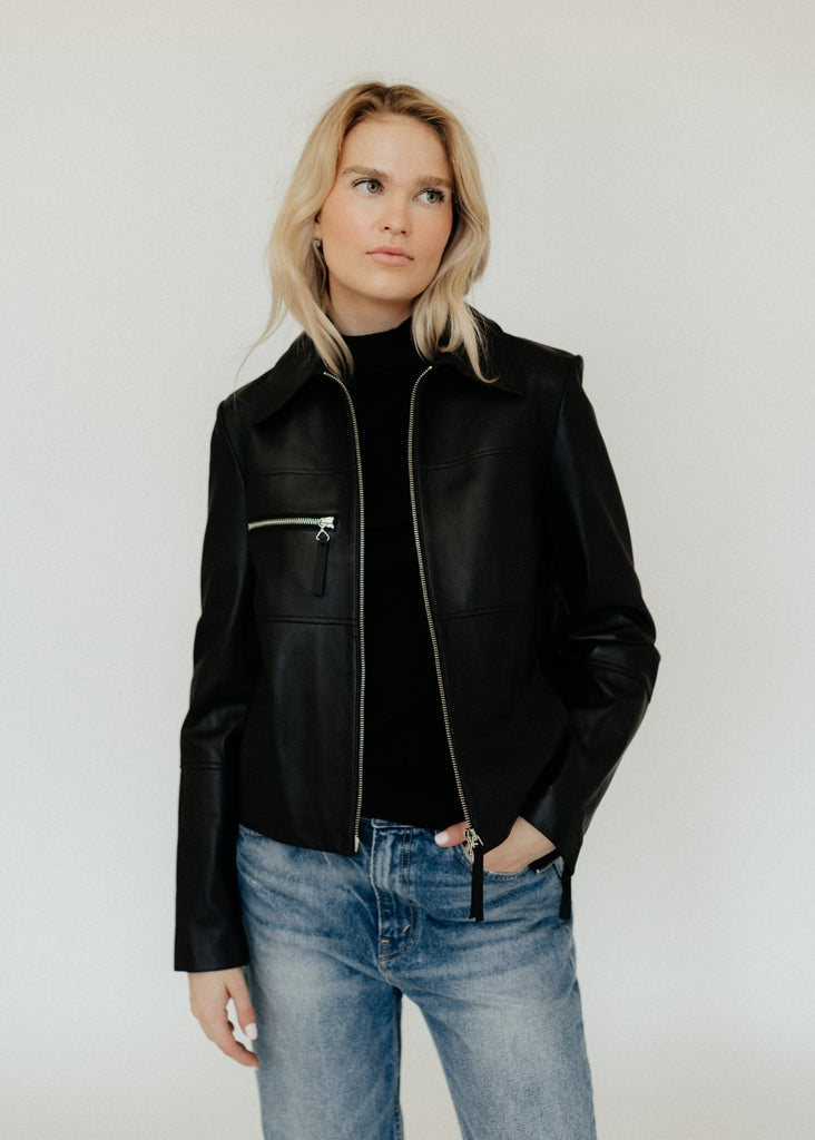 Proenza Schouler Annabel Jacket in Black Leather | Tula's Online Boutique
