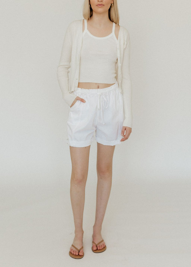 Xírena Wyatt Shorts in White Front | Tula's Online Boutique