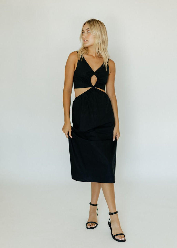 Anine Bing Dione Dress in Black Front | Tula Designer Boutique