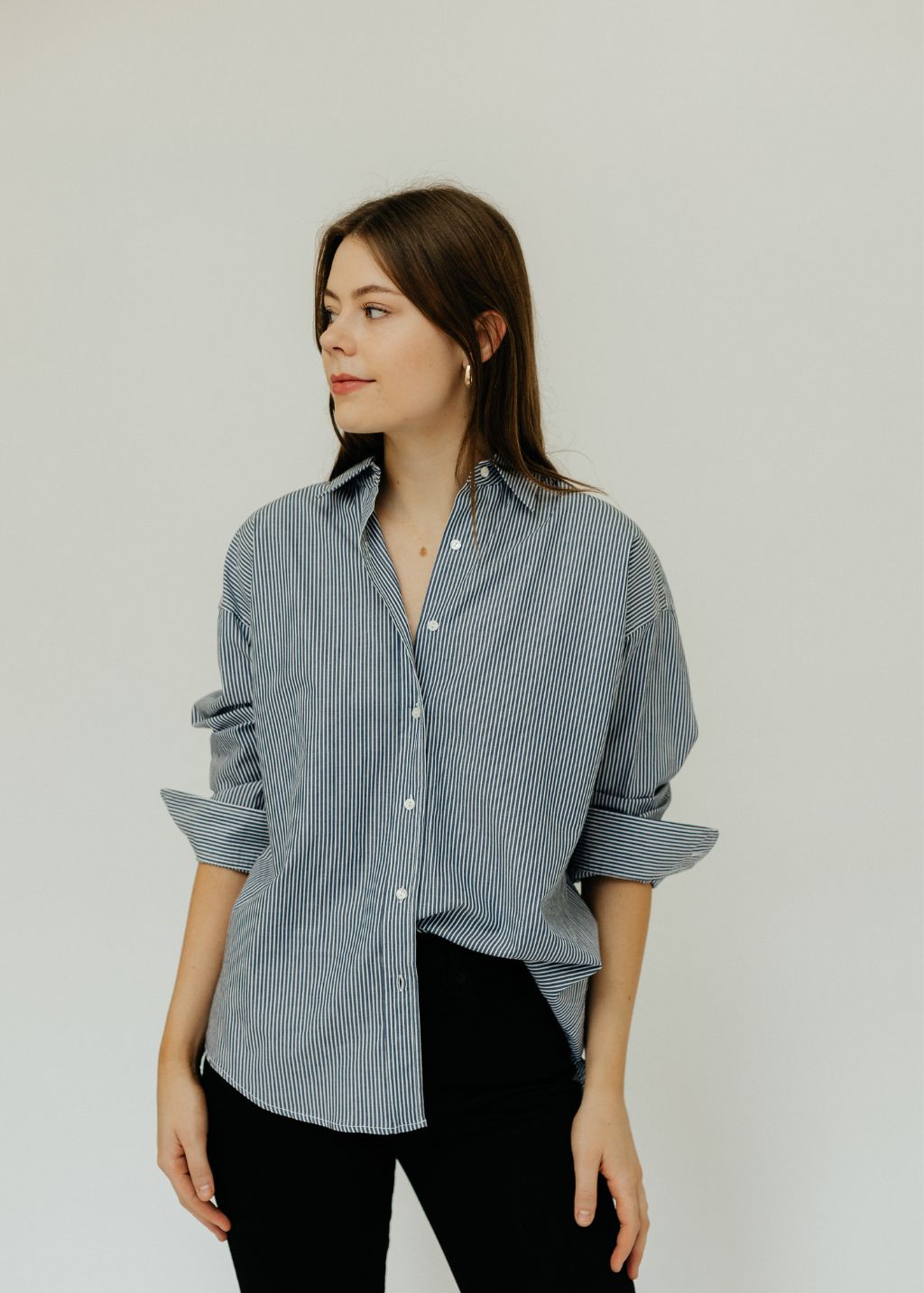 Summer 2023 Only NY | Oversized Poplin Shirt, Navy / M