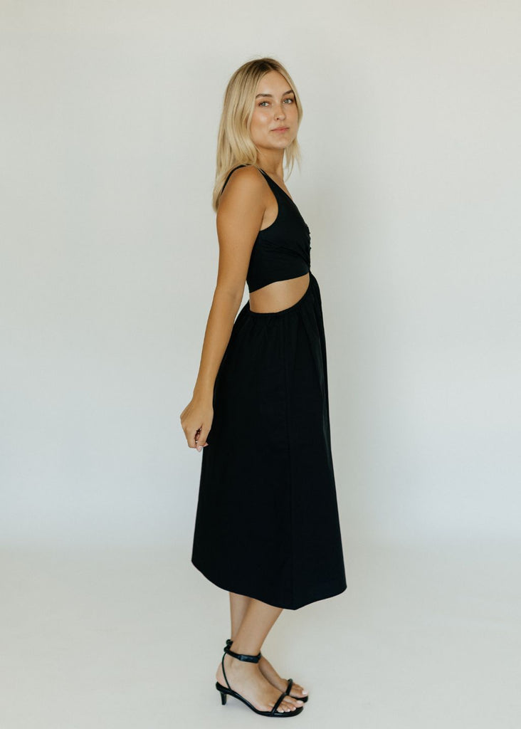 Anine Bing Dione Dress in Black Side | Tula Designer Boutique