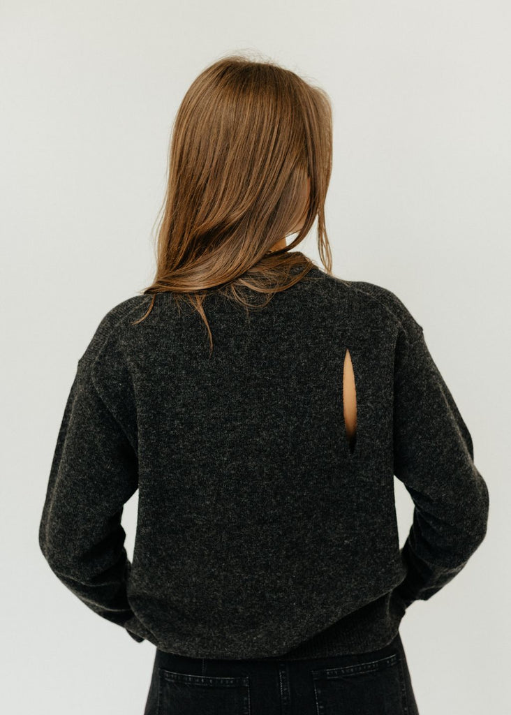 Tibi Soft Lambswool Crewneck Easy Pullover Back | Tula's Online Boutique