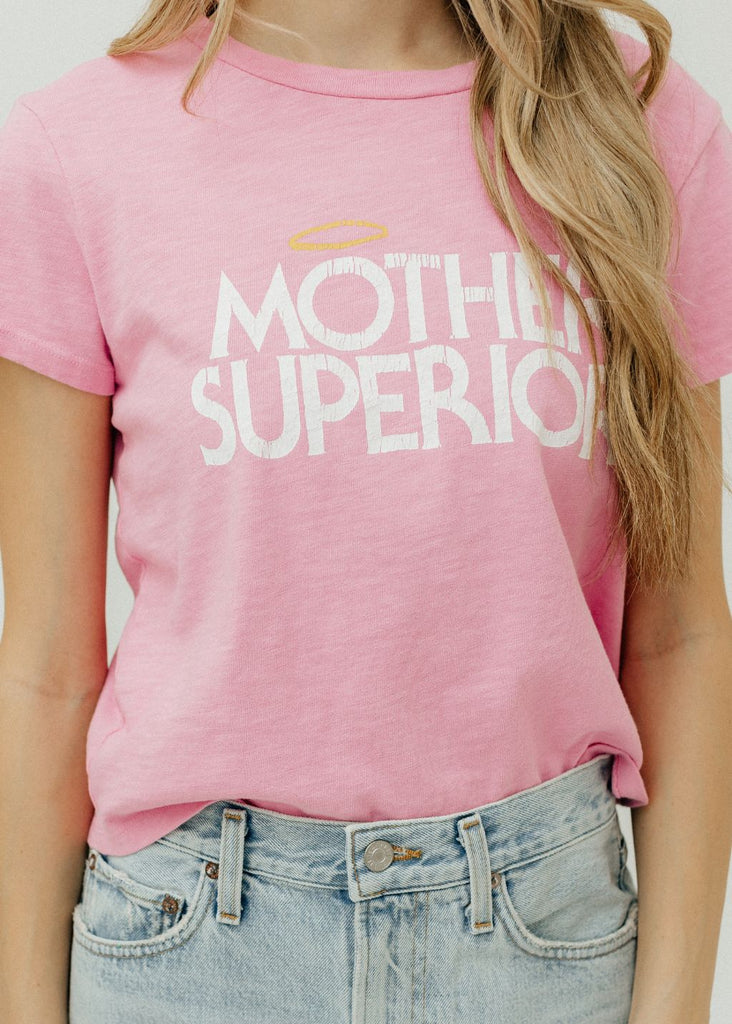 MOTHER The Lil Sinful Tee in Mother Superior Print | Tula's Online Boutique