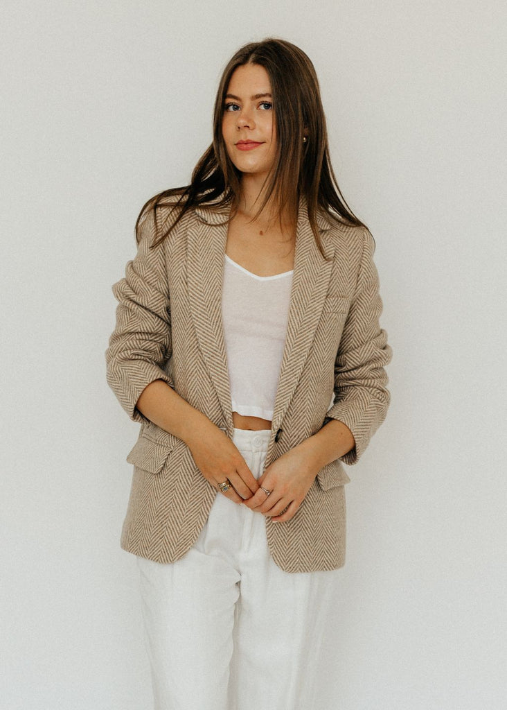 Isabel Marant Étoile Charlyne Blazer in Toffee | Tula's Online Boutique