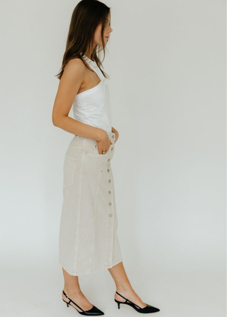 Isabel Marant Étoile Vandy Midi Skirt Side| Tula's Online Boutique
