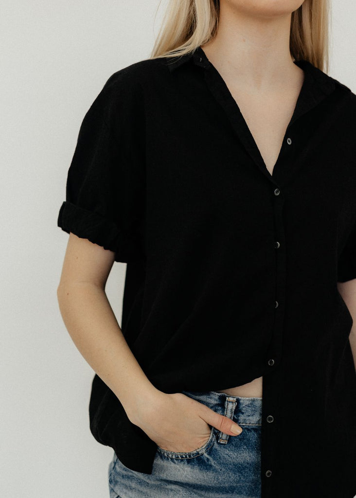 Xírena Channing Shirt in Black | Tula's Online Boutique