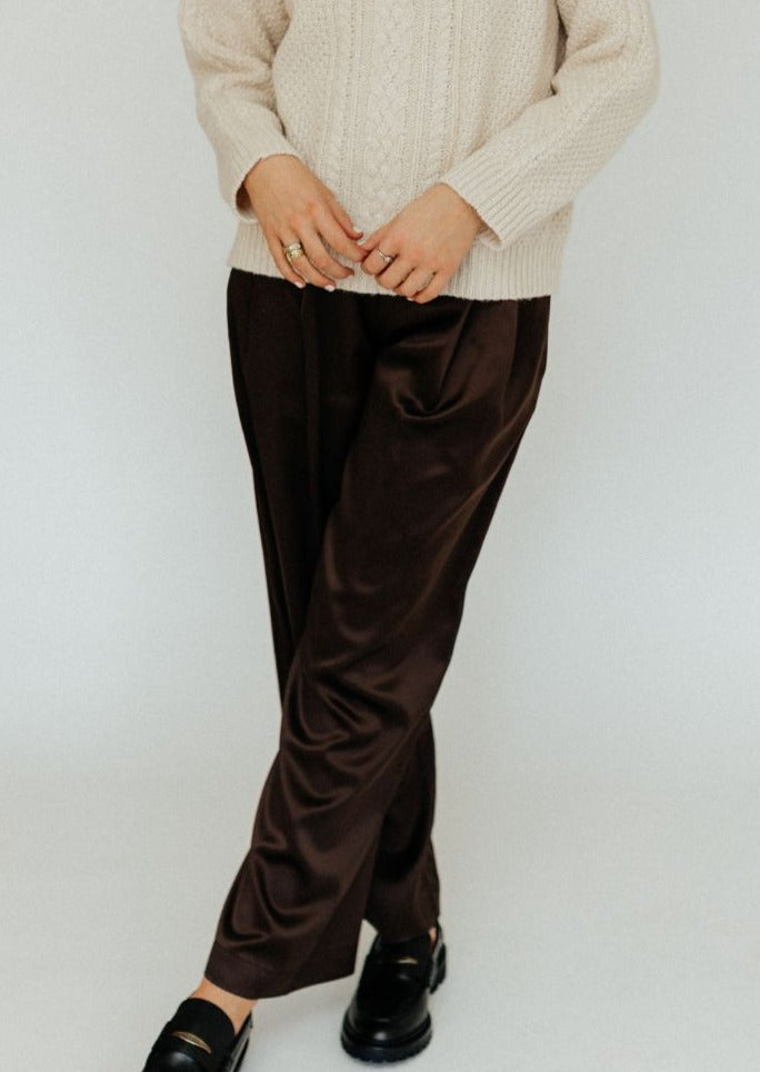 Velvet Manhattan Pant in Brown | Tula's Online Boutique