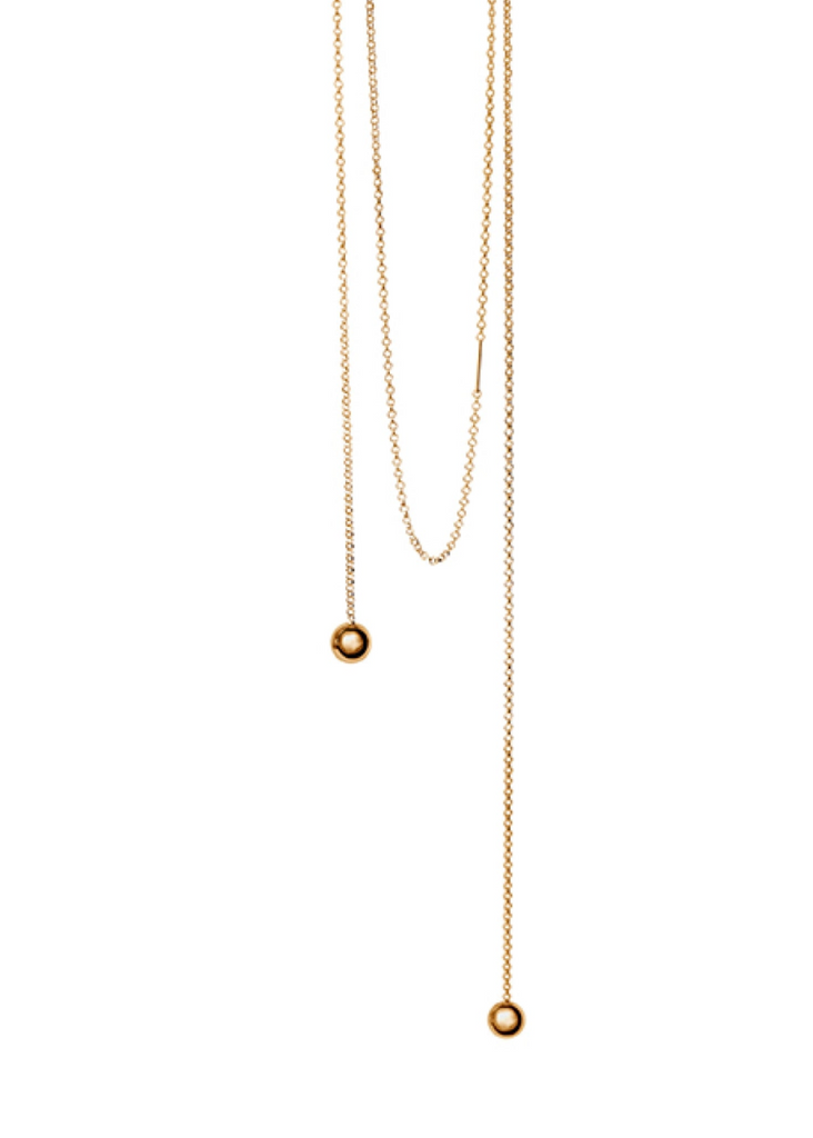  LIÉ Studio Astrid Necklace in Gold Flat Lay | Tula's Online Boutique