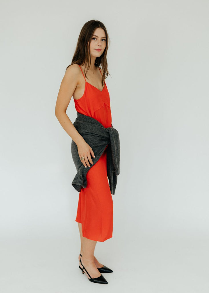 Tibi The Slip Dress in Red Side | Tula's Online Boutique