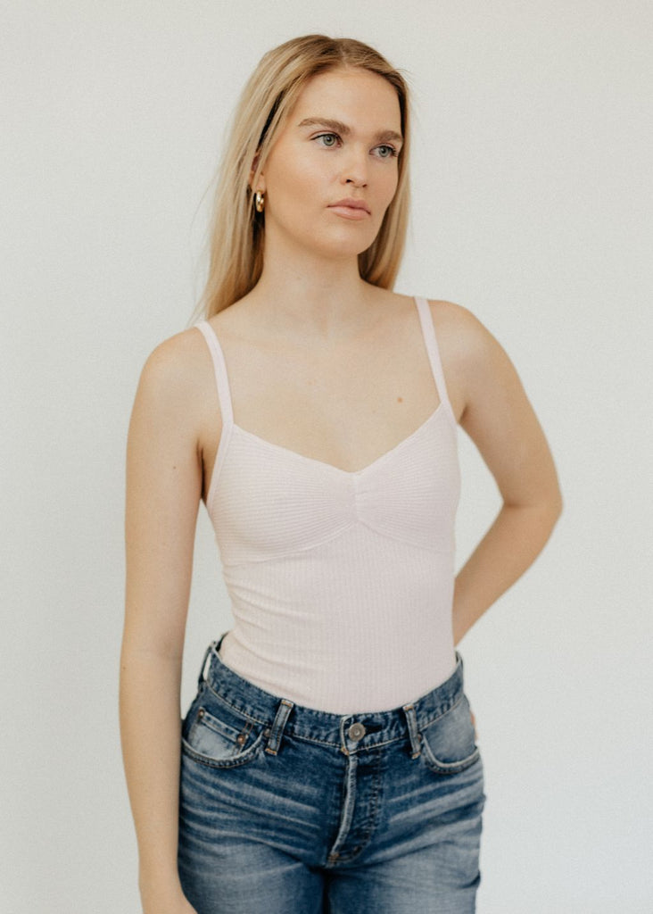 Xírena Romilly Bodysuit in Powder Pink Side | Tula's Online Boutique