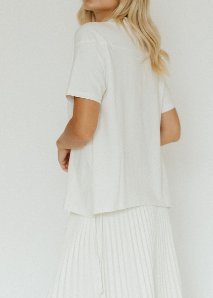 Proenza Schouler Relaxed Tie TShirt Side Details | Tula Online Boutique
