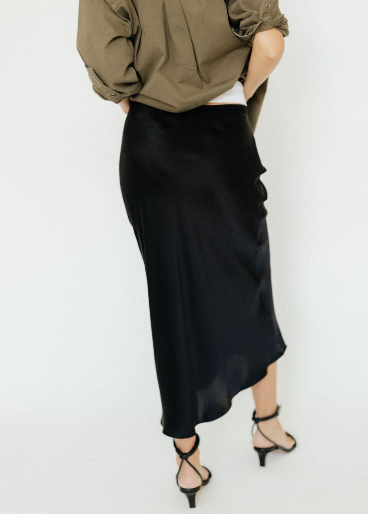 Anine Bing Bar Silk Skirt Back | Tula Designer Boutique