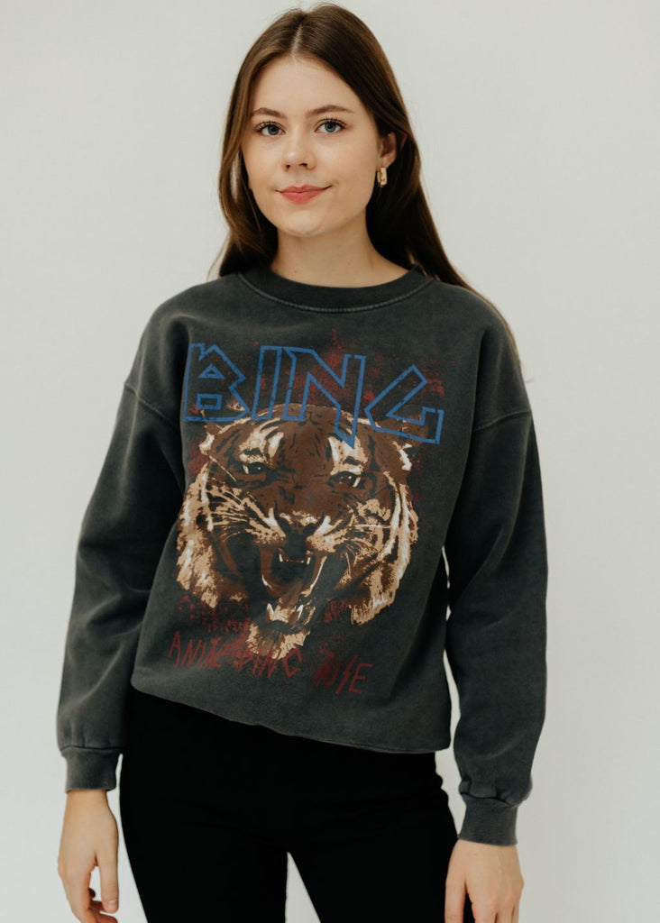 Anine Bing Tiger Sweatshirt Front | Tula's Online Boutique