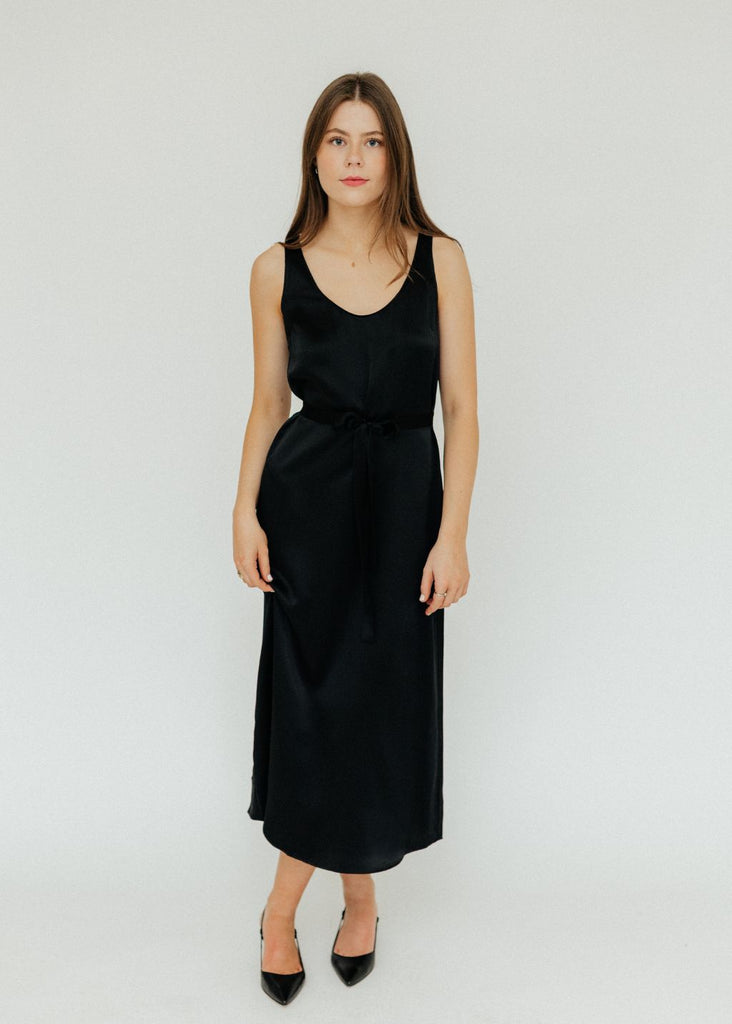 Velvet Harlem Dress in Black | Tula's Online Boutique