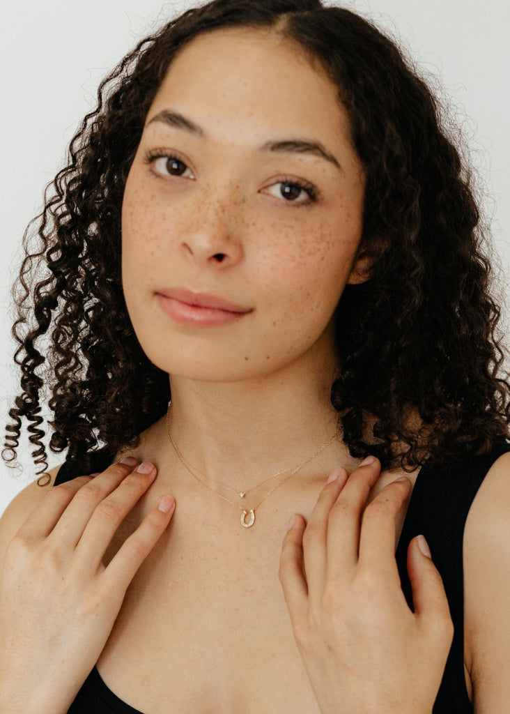 Adina Reyter Single Diamond Necklace Layered | Tula's Online Boutique