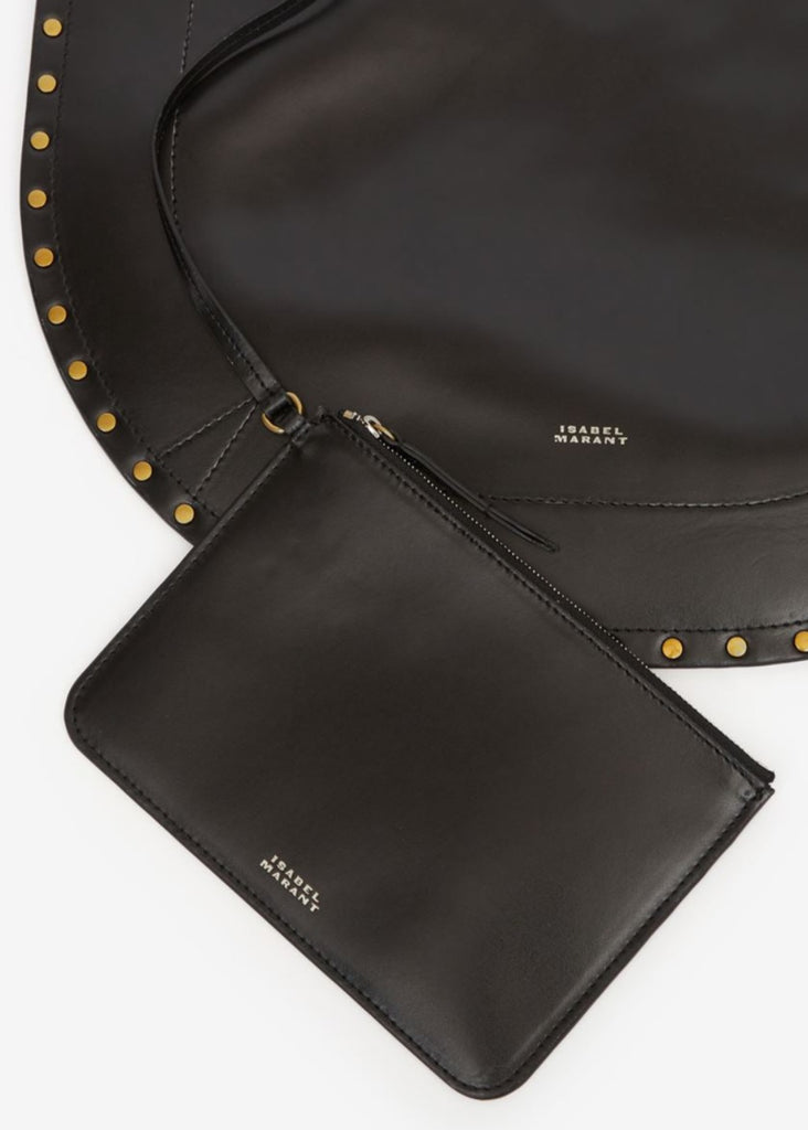 Isabel Marant Oskan Hobo Bag in Black Closeup | Tula's Online Boutique