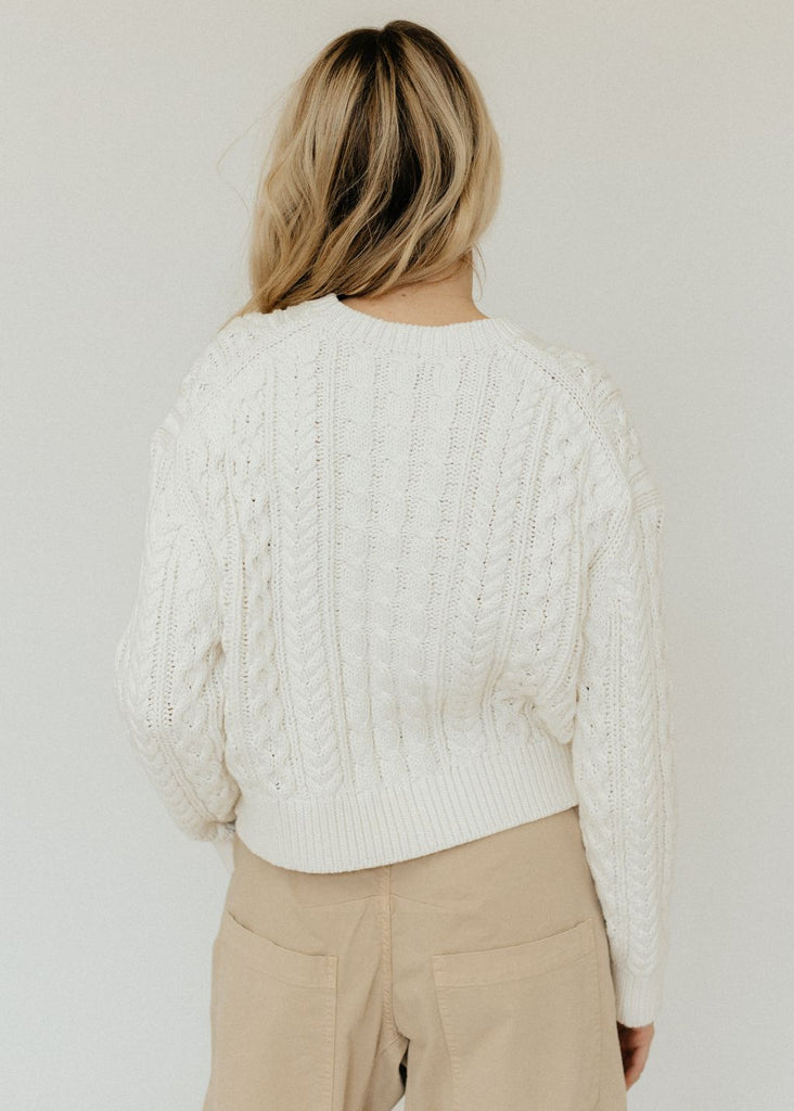Nili Lotan Rory Sweater in Ivory Back | Tula's Online Boutique